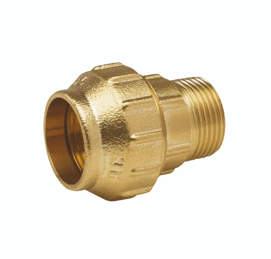 Enlace mixto rosca macho latón - 32mm